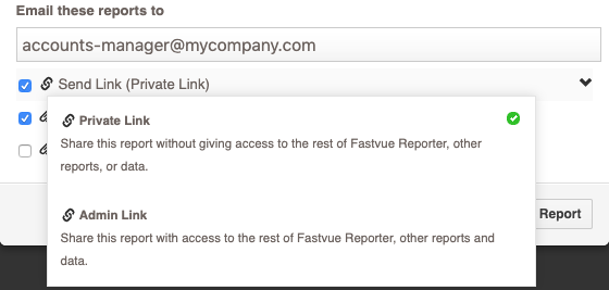 How do I send reports to Department Managers?